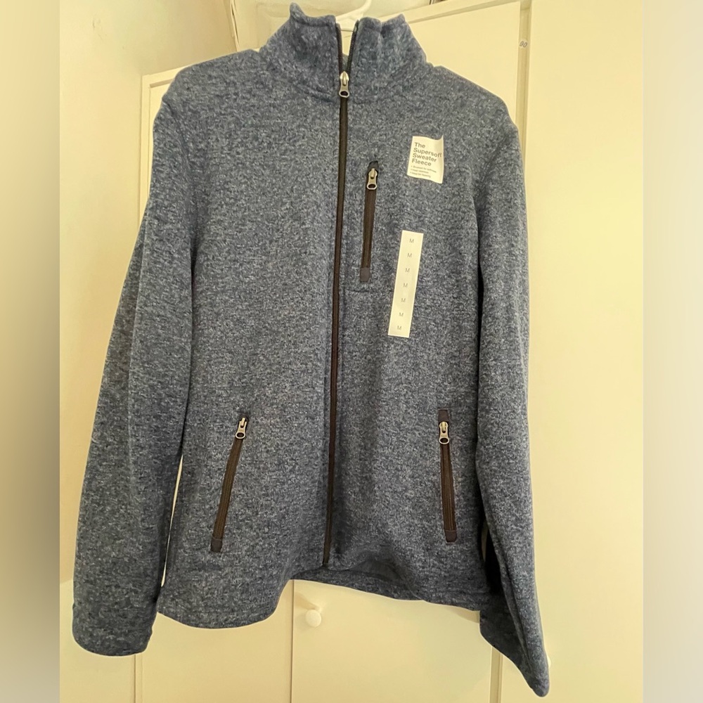 Men Sonoma Navy Full-Zip Jacket
